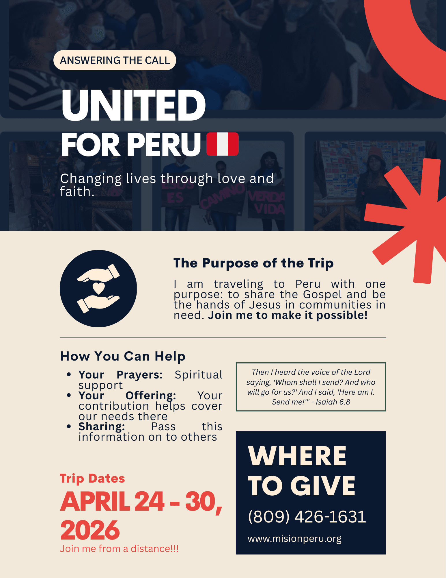 Official Flyer United For Peru